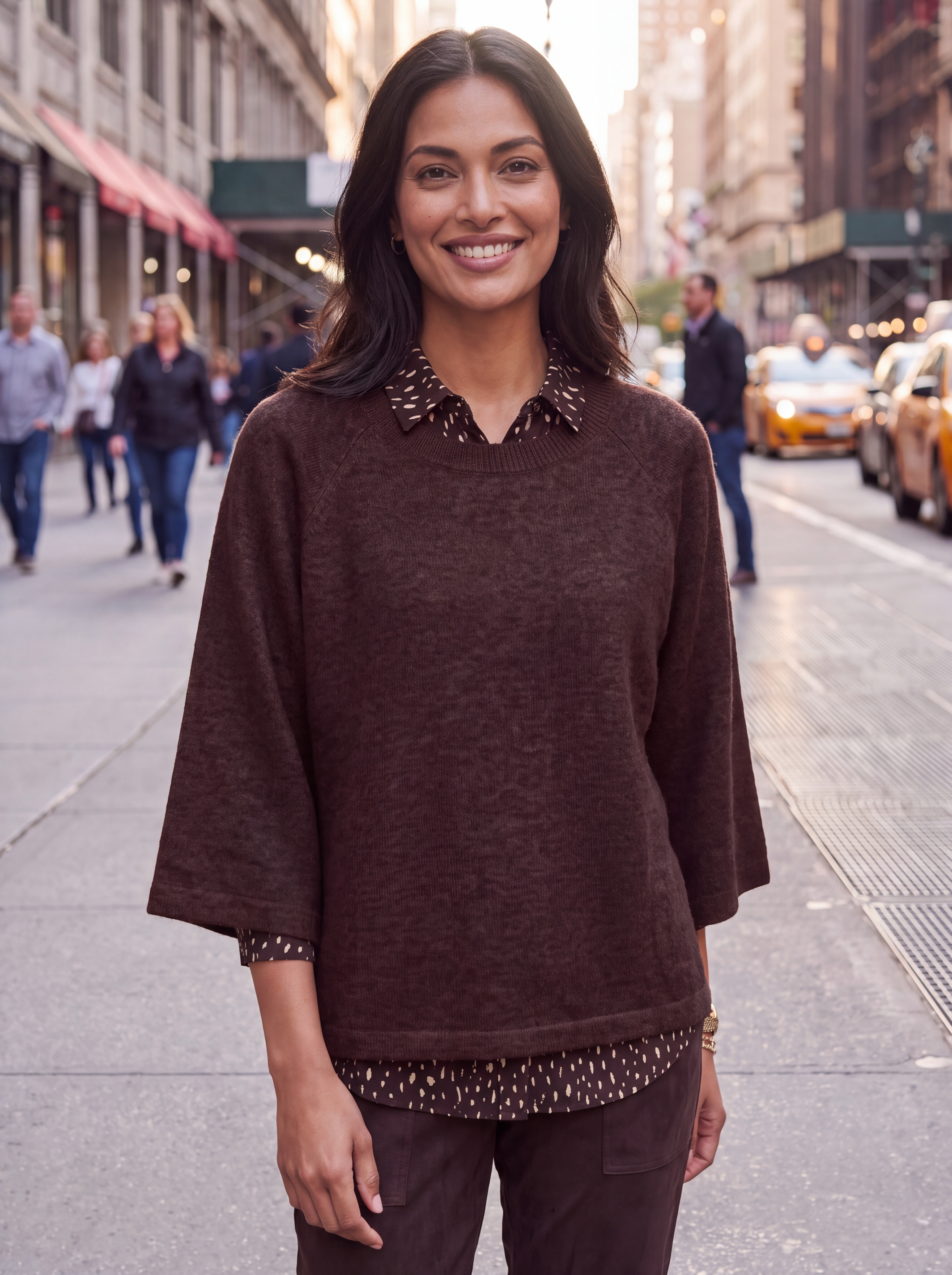 Dámsky pulóver BROADWAY NYC FASHION ESPRESSO MELANGE s.WEAR 20
